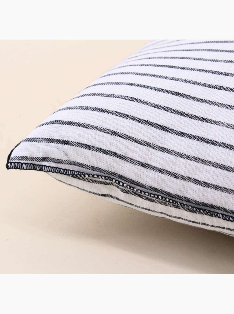 Coussin rayé 30x50cm Blanc - Kiabi