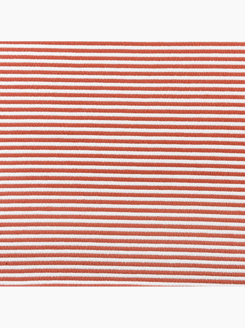 Coussin rayé à pompons Rouge brique - Kiabi