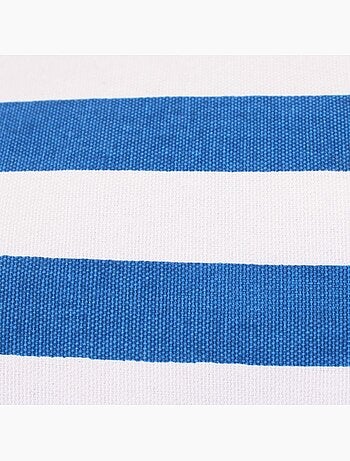 Coussin rayé bleu et blanc 30x50cm