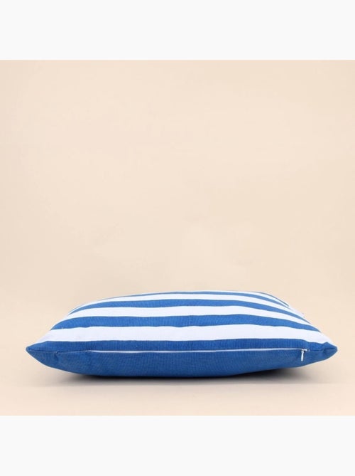 Coussin rayé bleu et blanc 30x50cm - Kiabi