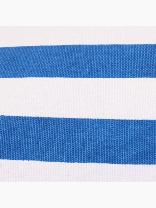 Coussin rayé bleu et blanc 30x50cm - Kiabi