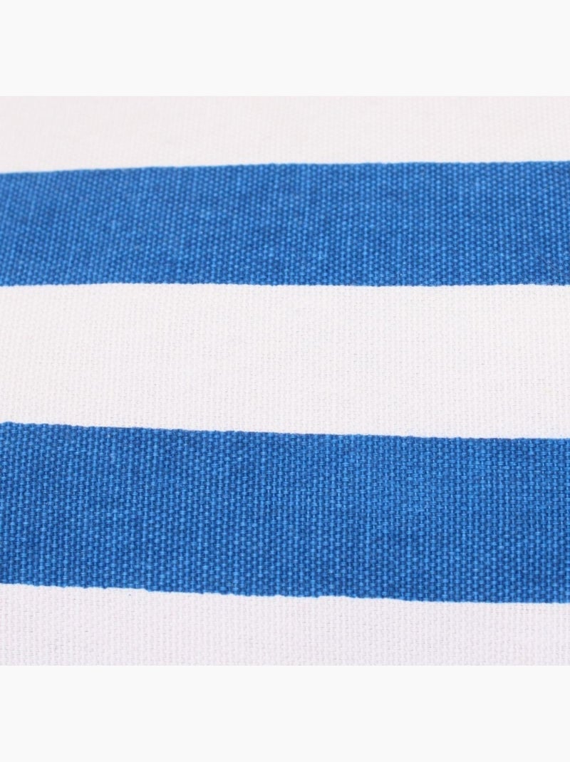 Coussin rayé bleu et blanc 30x50cm Bleu - Kiabi