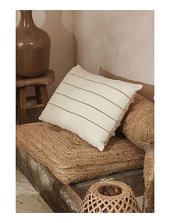 Coussin rayé jute EKO 40X60