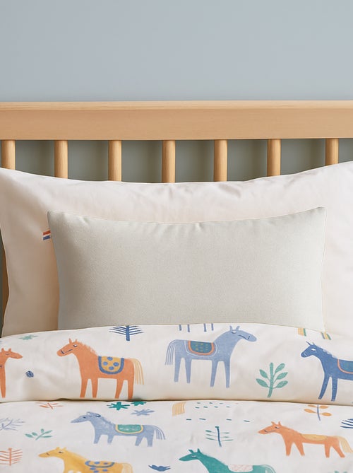 Coussin Rectangle En Coton Bio Blanc - Kiabi