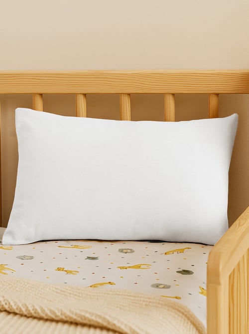 Coussin Rectangle En Coton Bio Blanc - Kiabi