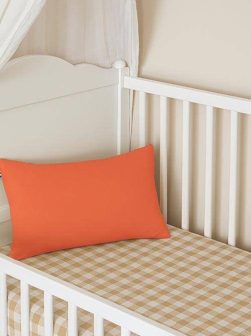 Coussin Rectangle en Coton Bio Fraise - Kiabi