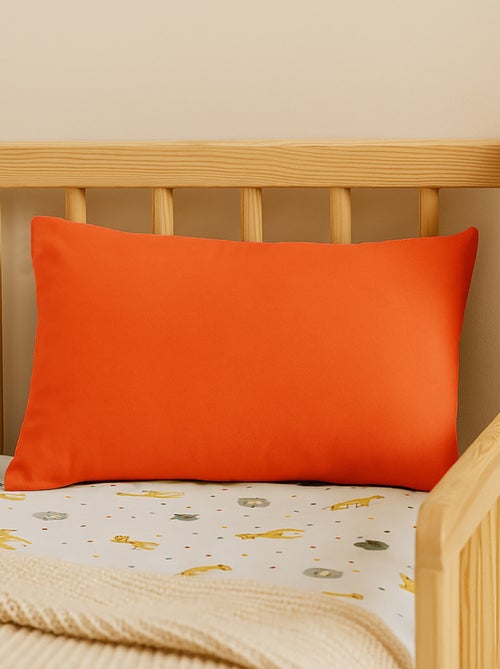 Coussin Rectangle en Coton Bio Fraise - Kiabi