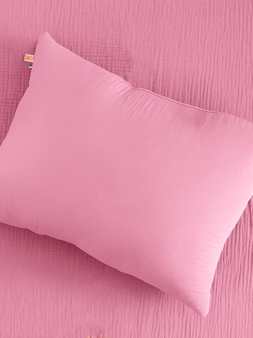 Coussin Rectangle en Coton Bio Rose - Kiabi