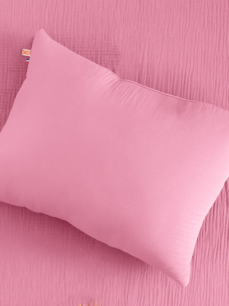 Coussin Rectangle en Coton Bio Rose Rose - Kiabi