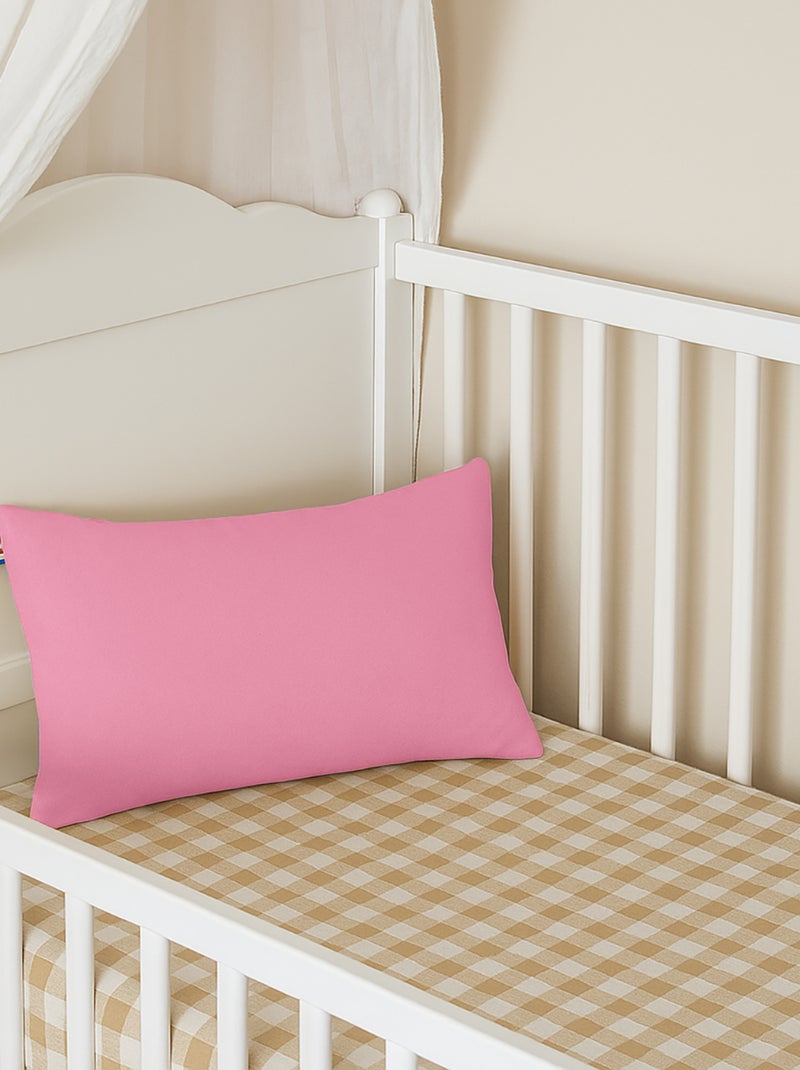 Coussin Rectangle en Coton Bio Rose Rose - Kiabi