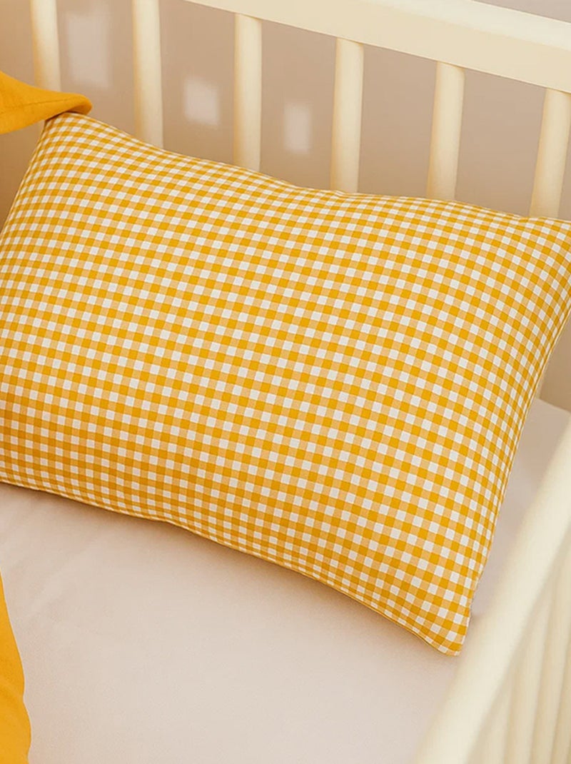 Coussin Rectangle En Coton Bio Vichy Orange - Kiabi