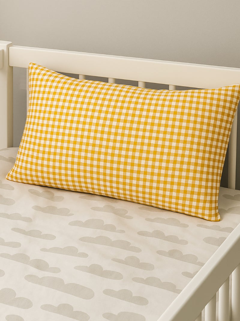 Coussin Rectangle En Coton Bio Vichy Orange - Kiabi