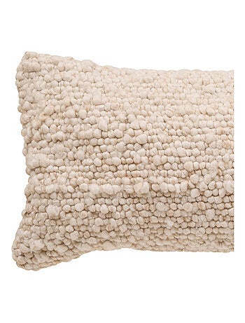 Coussin rectangulaire - Effet laine déhoussable