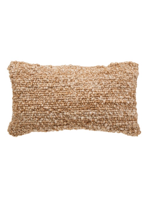 Coussin rectangulaire  - Effet laine déhoussable - Kiabi