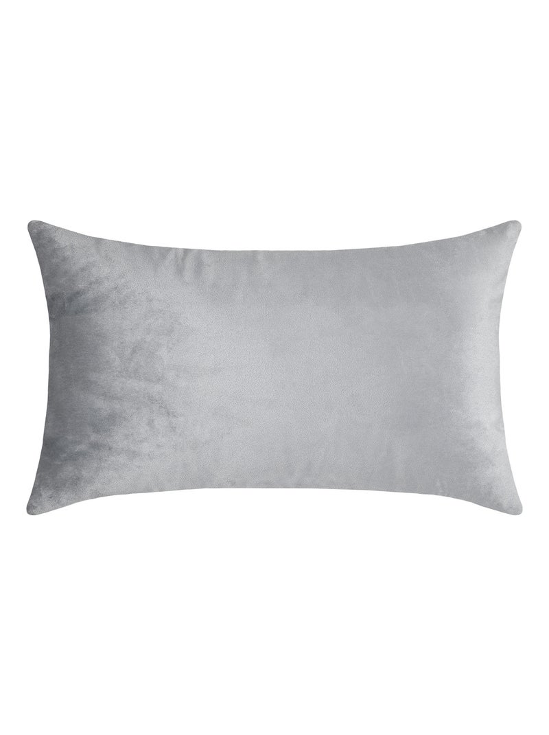 Coussin rectangulaire à carreaux  - Effet laine Gris - Kiabi