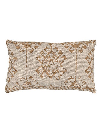 Coussin rectangulaire à motif tissé
