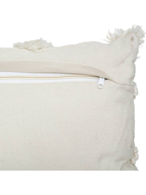 Coussin rectangulaire à pompons en plastique recyclé row - Kiabi