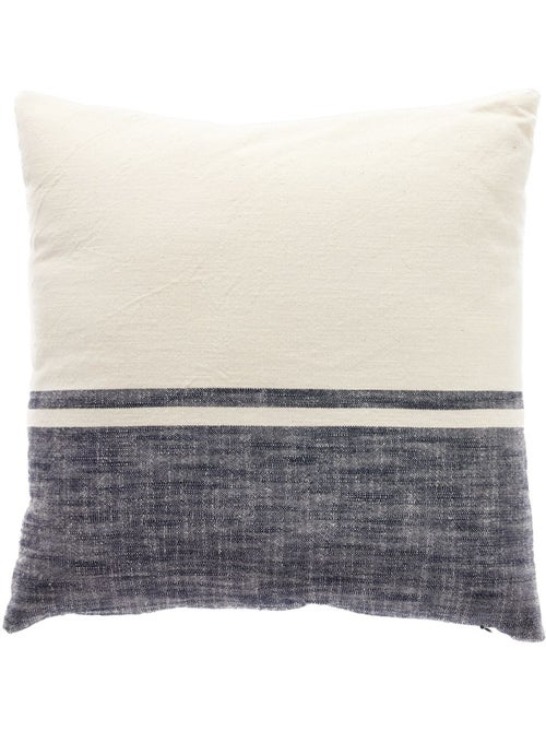 Coussin rectangulaire coton lavé CABANE DE PLAGE - Kiabi