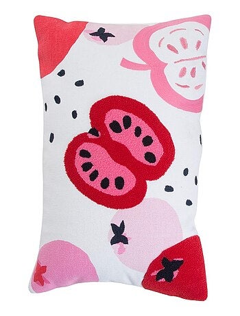 Coussin rectangulaire décoratif Catimini enfant motif pommes - 100% Coton