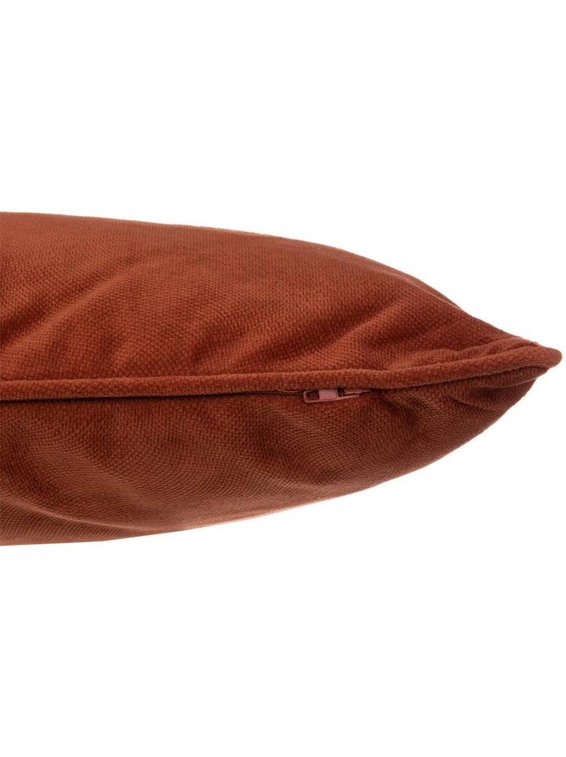 Coussin rectangulaire déhoussable lilou Terracotta - Kiabi