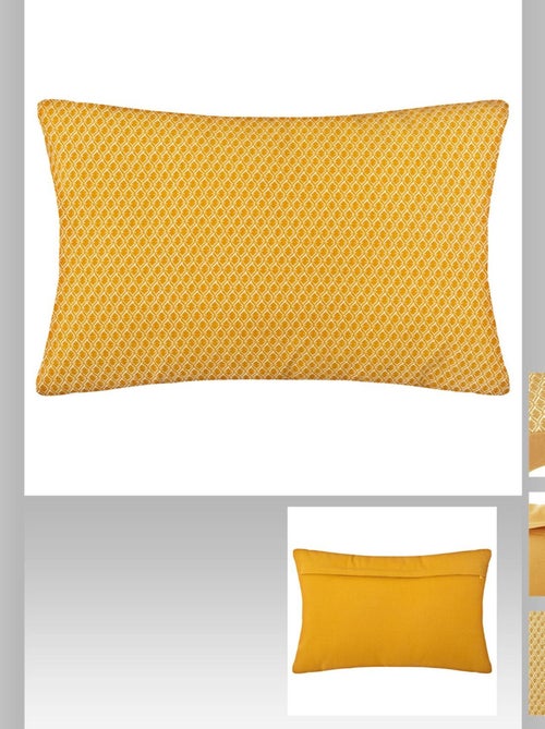 Coussin rectangulaire en coton à motif Otto - Kiabi