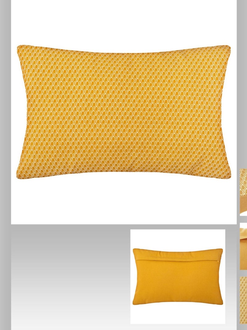 Coussin rectangulaire en coton à motifs OTTO Jaune - Kiabi