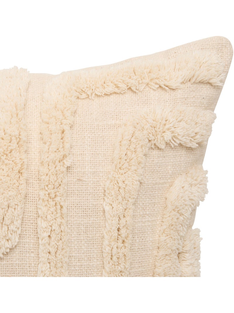 Coussin rectangulaire en coton HAWKI Blanc chaud - Kiabi
