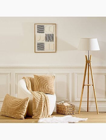 Coussin rectangulaire en fausse fourrure arka