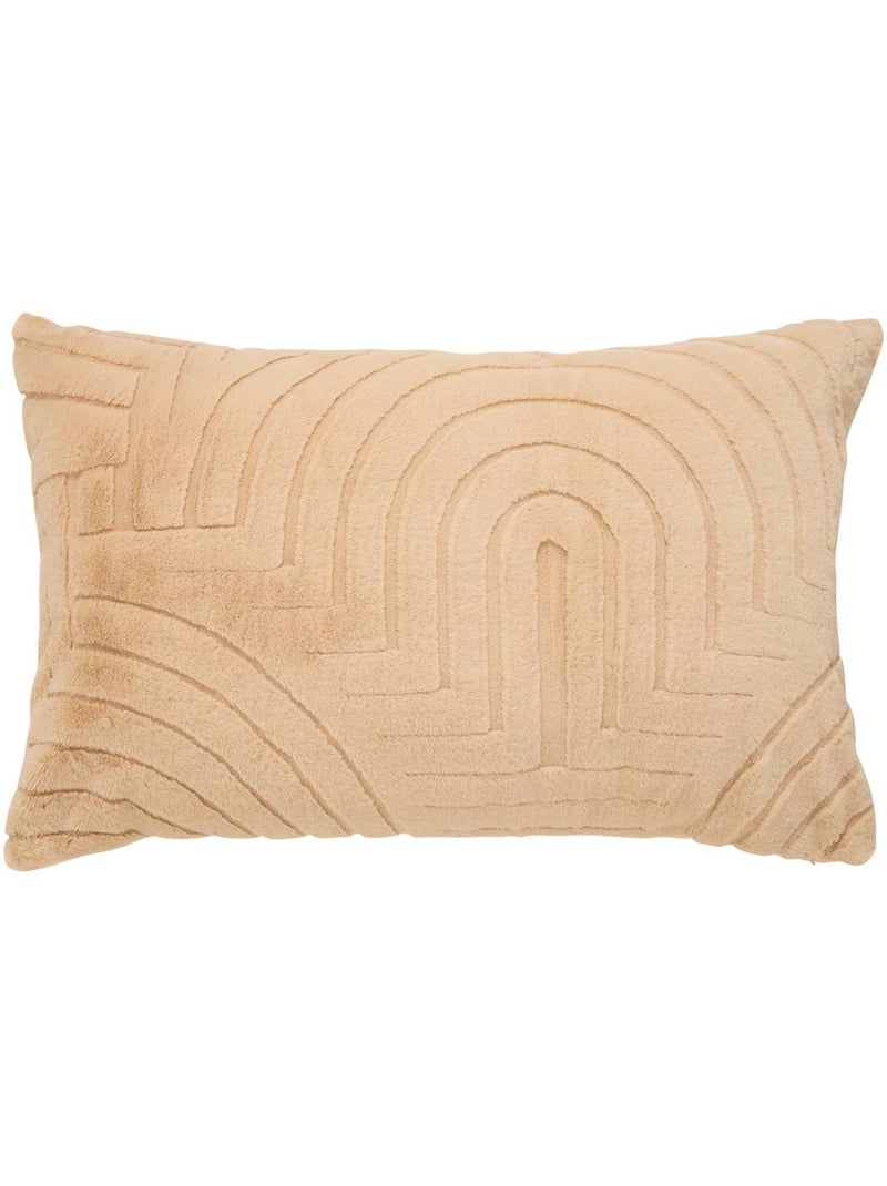 Coussin rectangulaire en fausse fourrure arka Lin - Kiabi