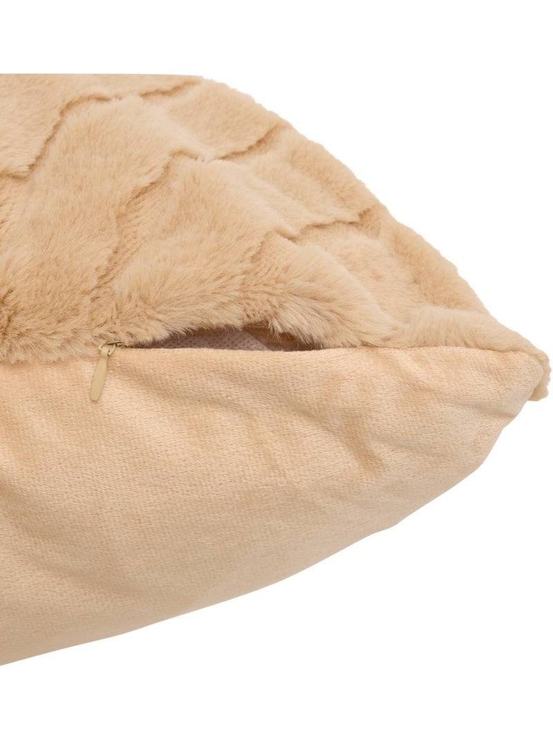 Coussin rectangulaire en fausse fourrure arka Lin - Kiabi