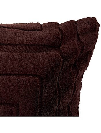 Coussin rectangulaire en fausse fourrure arka