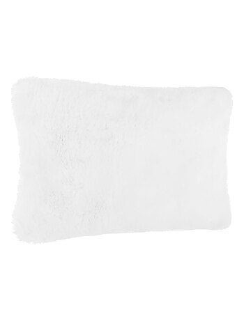 Coussin rectangulaire en fausse fourrure doux