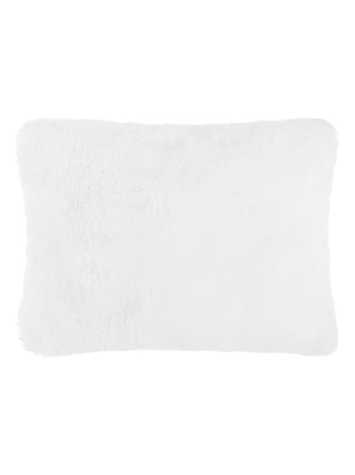 Coussin rectangulaire en fausse fourrure doux - Kiabi