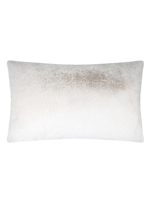 Coussin rectangulaire en fausse fourrure ultra moelleux - Kiabi