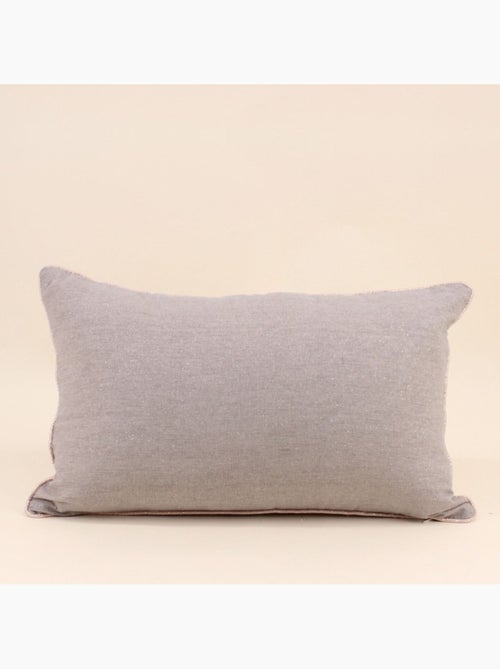 Coussin rectangulaire en tissu taupe 30x50cm - Kiabi