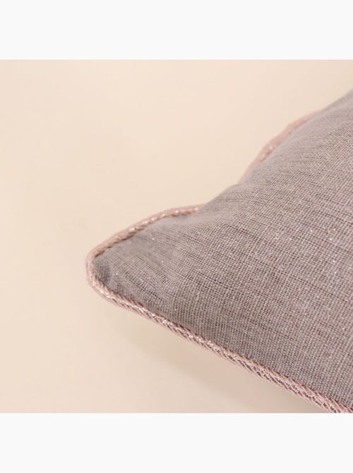 Coussin rectangulaire en tissu taupe 30x50cm - Kiabi