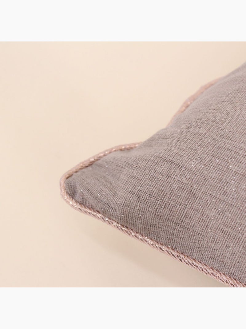 Coussin rectangulaire en tissu taupe 30x50cm Taupe - Kiabi