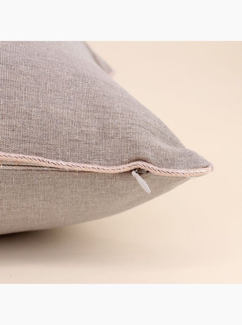 Coussin rectangulaire en tissu taupe 30x50cm - Kiabi