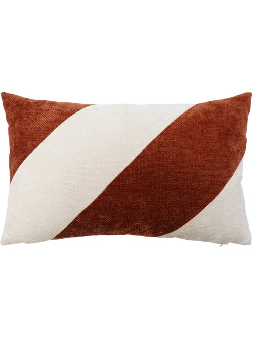 Coussin rectangulaire en velours chenille à motif graphique - Kiabi Coussin rectangulaire en velours chenille à motif graphique - Kiabi