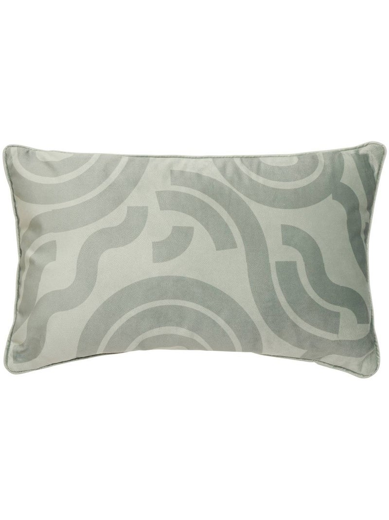 Coussin rectangulaire en velours imprimé lilou Vert clair - Kiabi