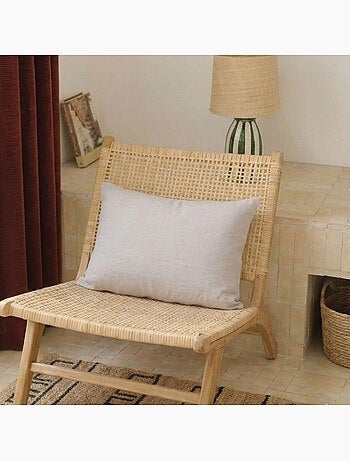Coussin rectangulaire gris 40x60cm
