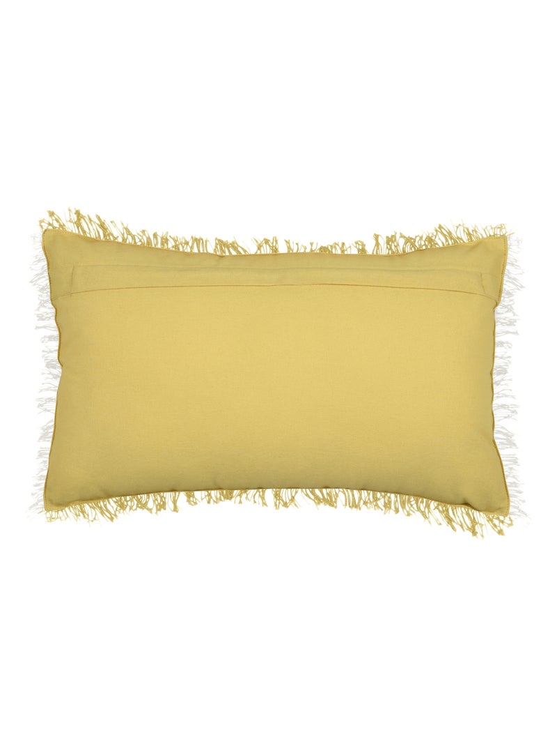 Coussin rectangulaire happiness Jaune - Kiabi
