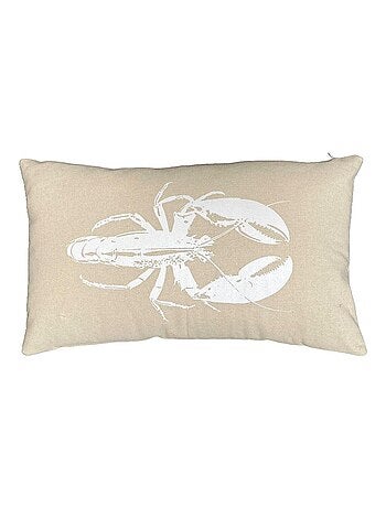 Coussin rectangulaire imprimé coton BEACH HOUSE HOMARD