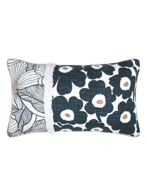 Coussin rectangulaire motif fleuri - Kiabi