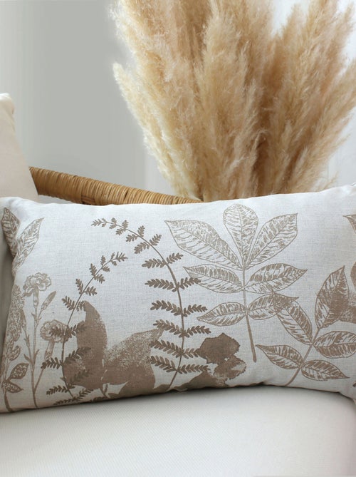Coussin rectangulaire motif nature - Kiabi