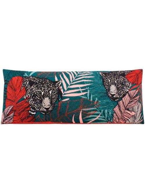 Coussin rectangulaire motifs jungle velours bordeau 70x30cm - Kiabi Coussin rectangulaire motifs jungle velours bordeau 70x30cm - Kiabi