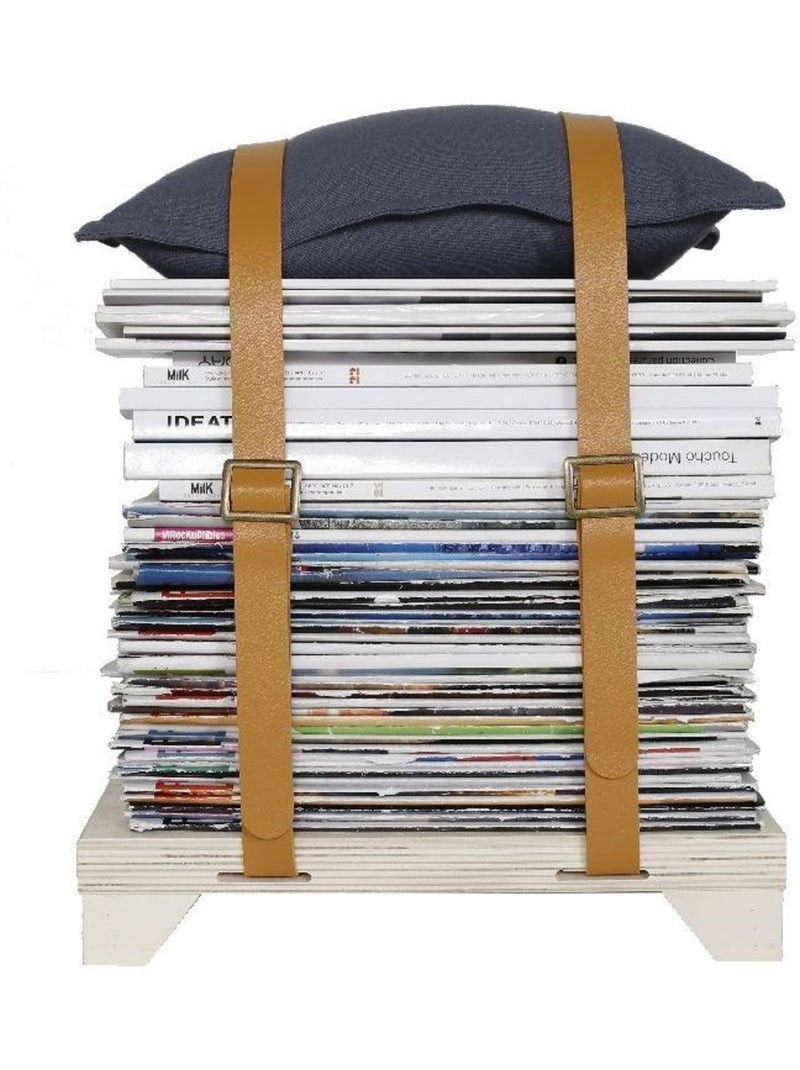 Coussin rectangulaire pour tabouret magazine SIMPLICITY Bleu - Kiabi
