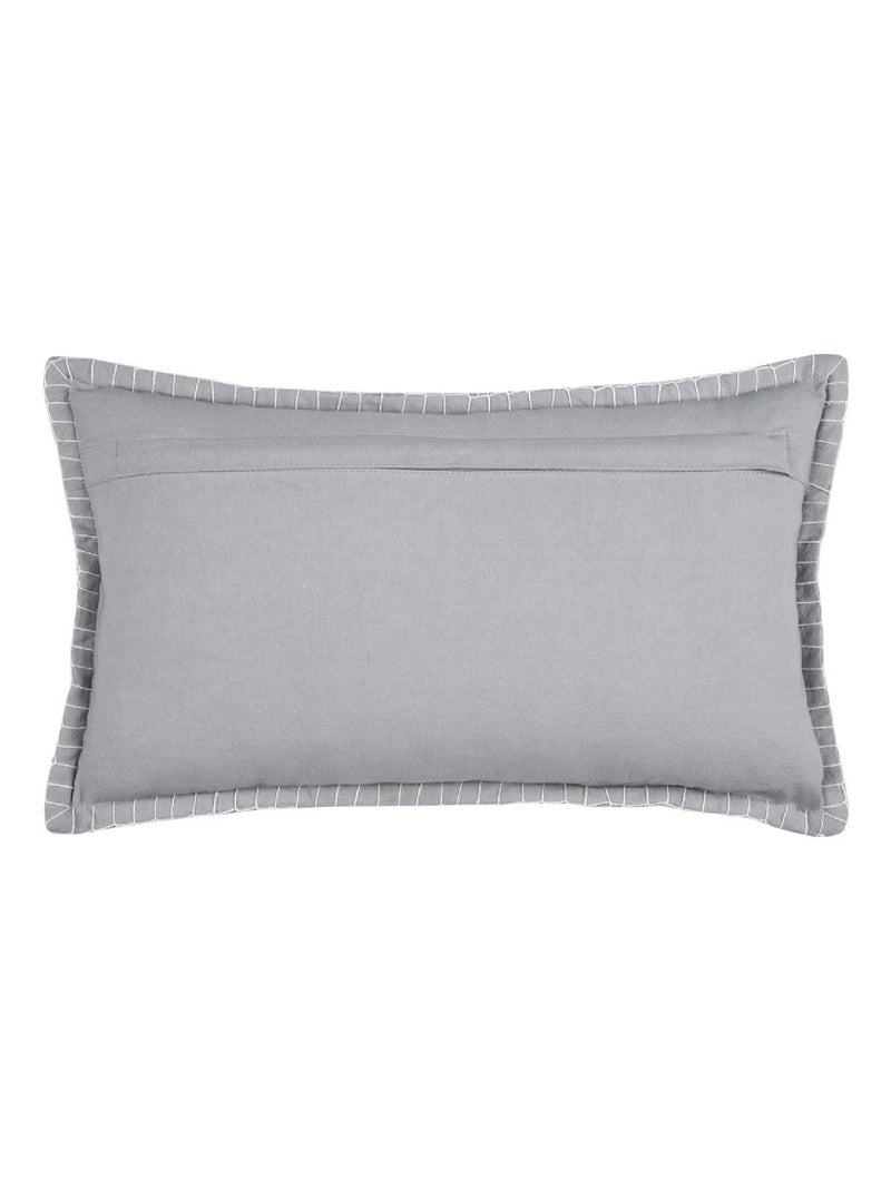 Coussin rectangulaire ski en velours Gris - Kiabi