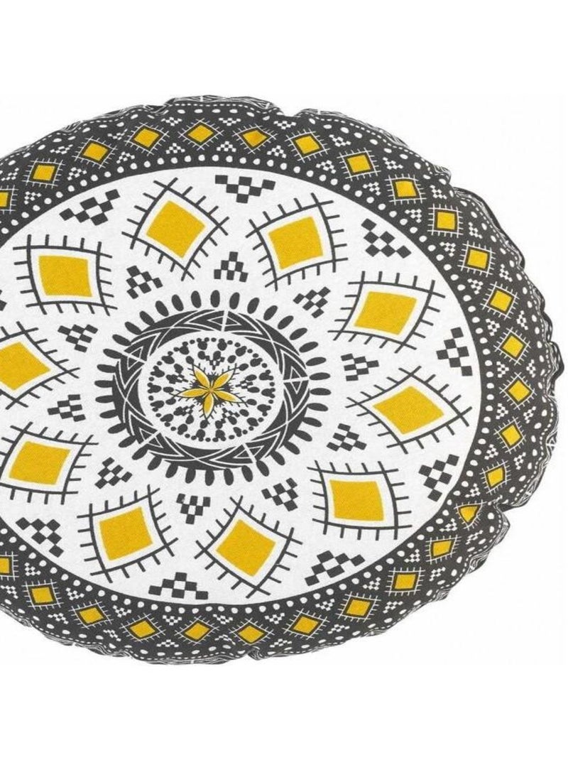 Coussin rond 45 cm Birmanie Noir - Kiabi