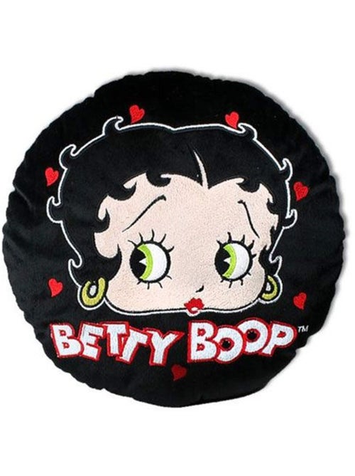 Coussin rond 'Betty Boop' Coeur Noir 35 cm – housse déhoussable BETTY BOOP - Kiabi